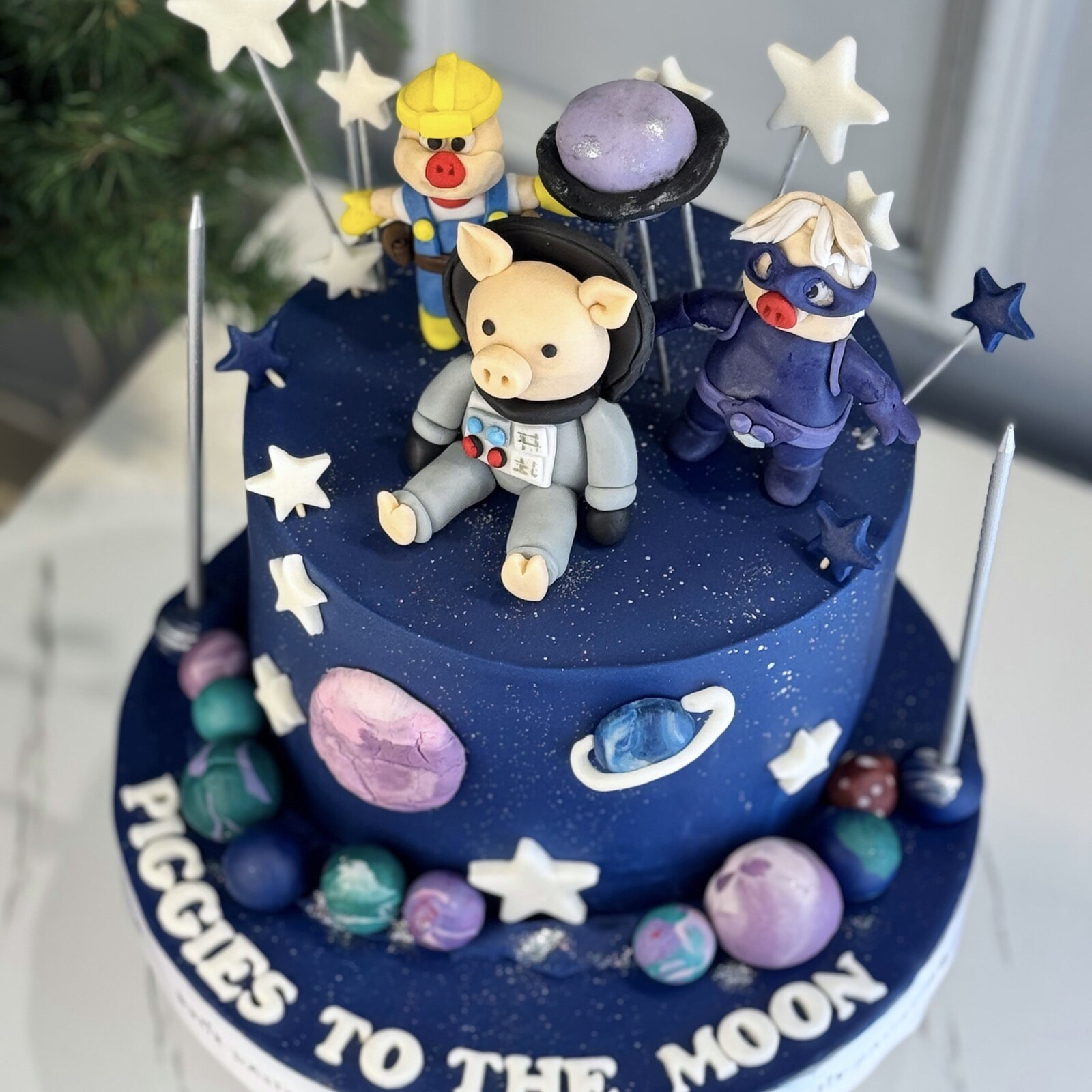 Astronot Gezegenli Çocuk Pastası