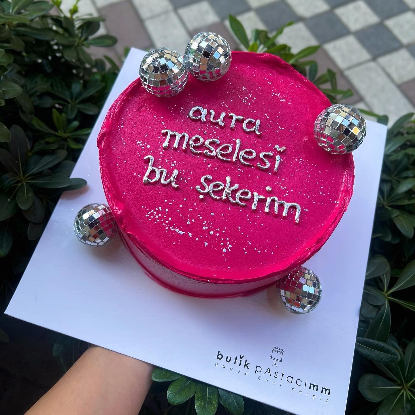 Aura Meselesi Bu Şekerim Yazılı Pasta