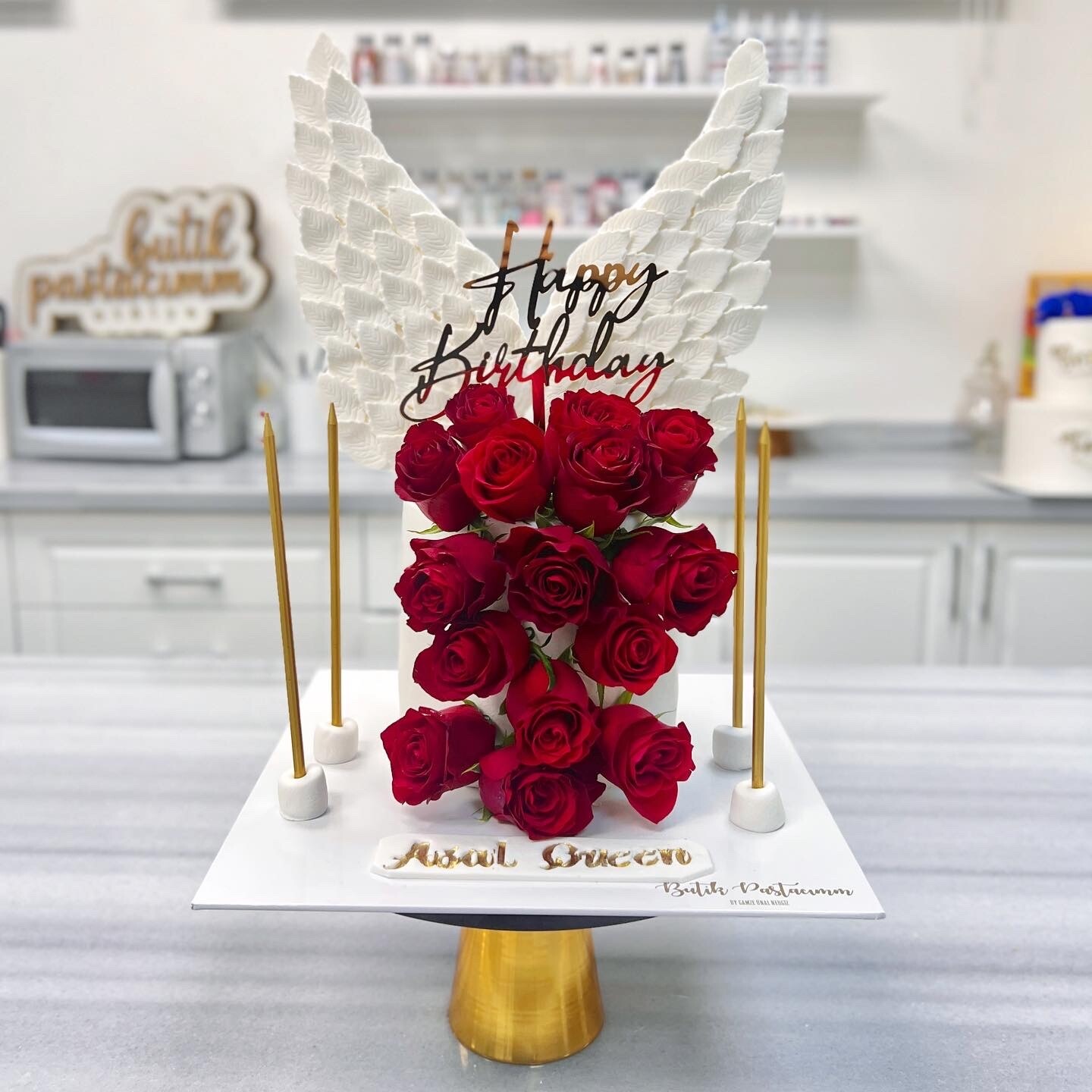 Çiçekli Kişiye Özel Pasta