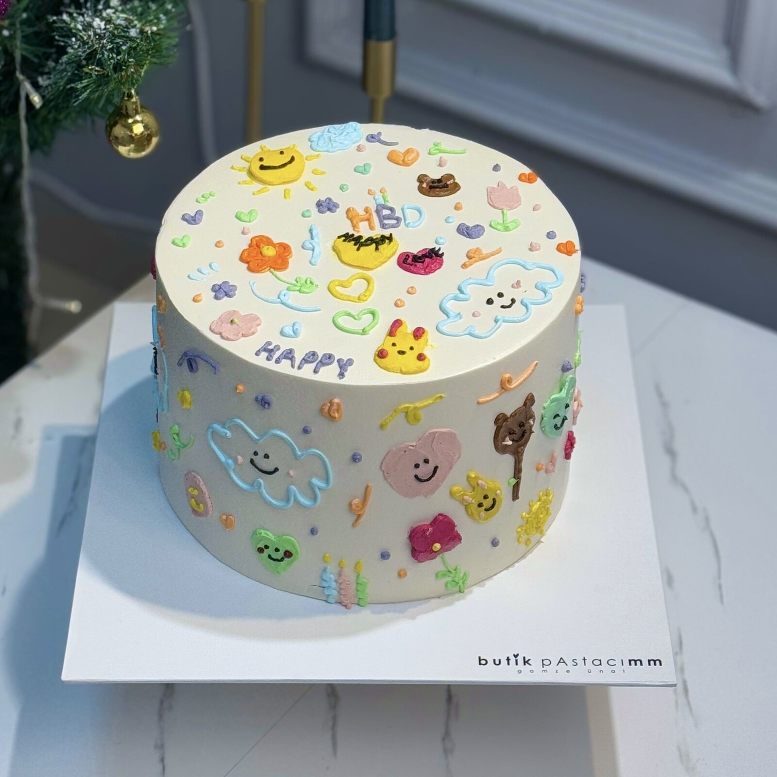 Çocuklara Özel Yazılı Pasta