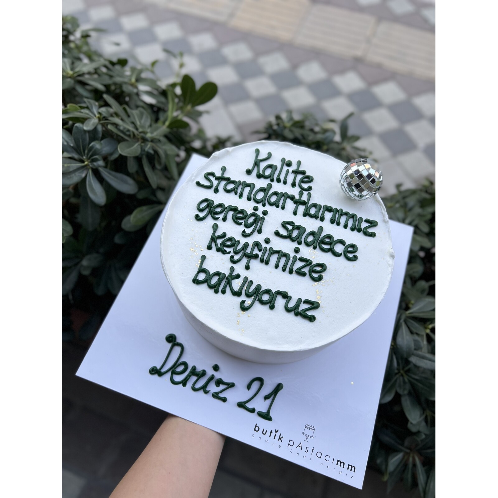 Disco Toplu Yazılı Pasta