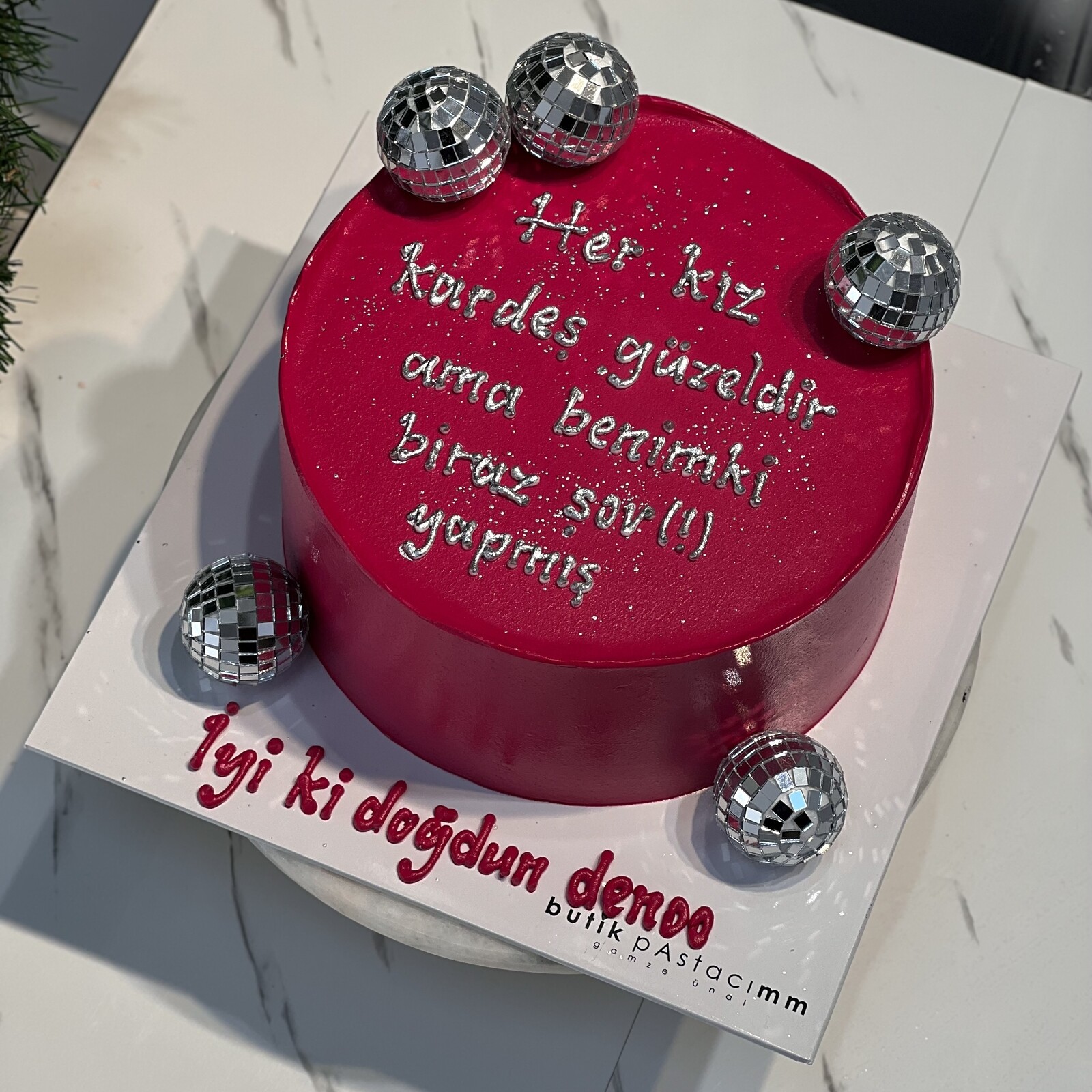 Disco Toplu Yazılı Pasta