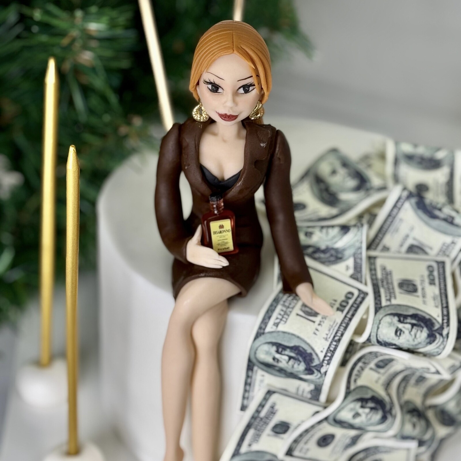 Kişiye Özel Para Dekorlu Pasta