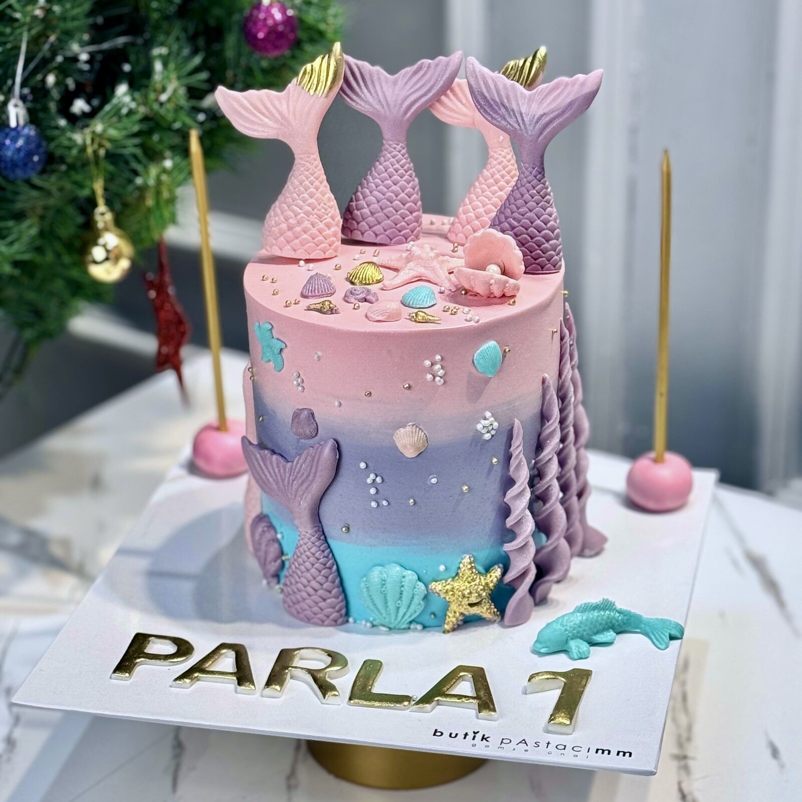 Kremalı Deniz Kızı Çocuk Pastası