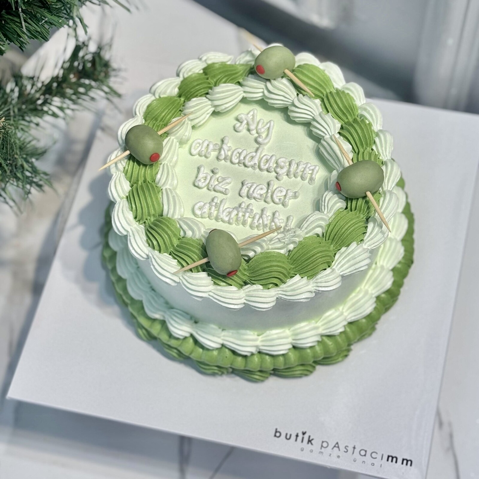 Martini Yazılı Pasta