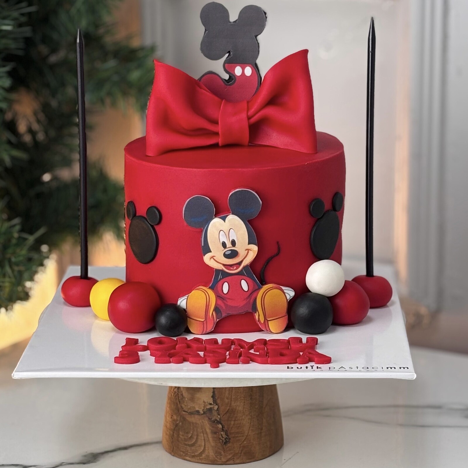 Mickey Mouse Pasta (Kırmızı)