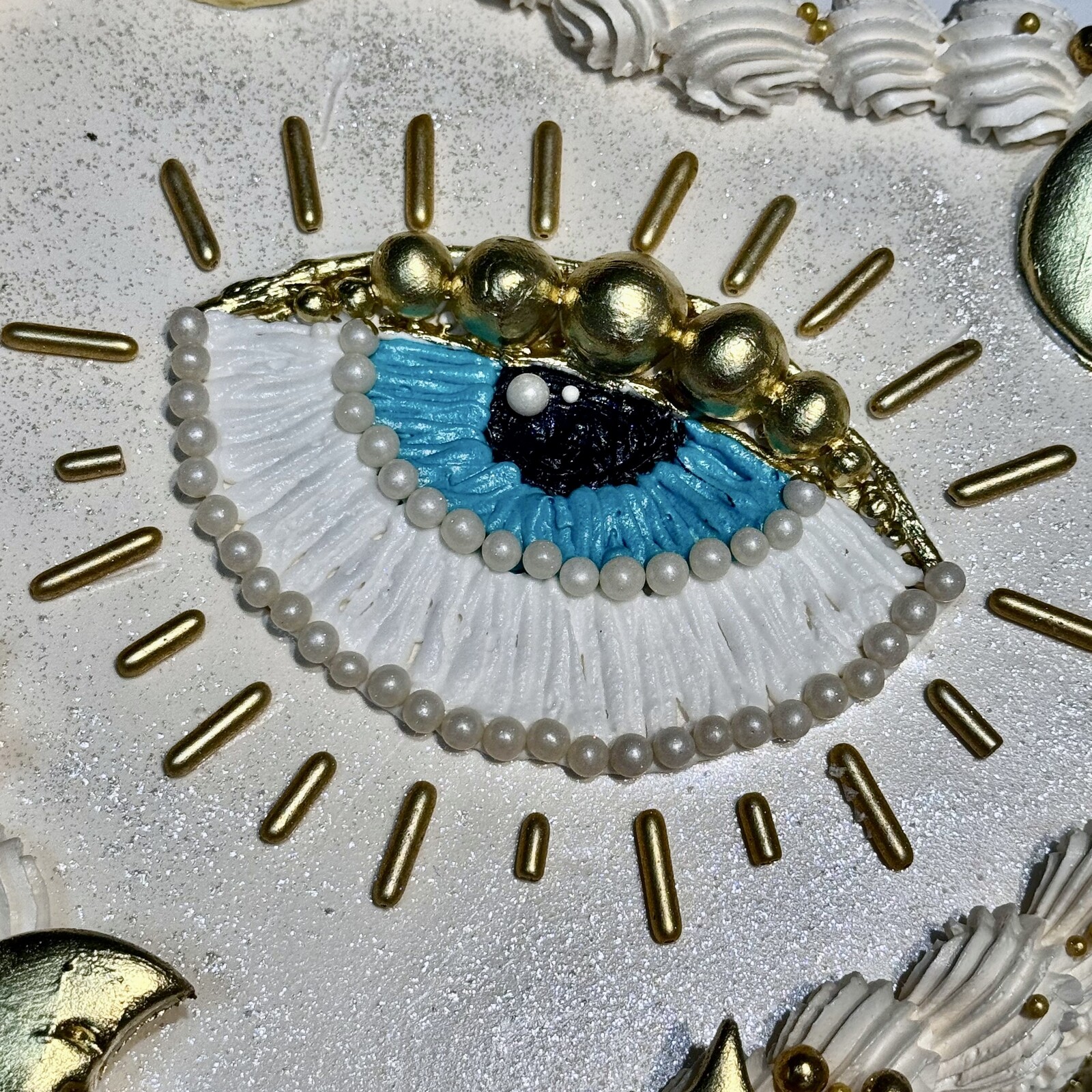 Nazar Göz Çizimli Retro Pasta 4