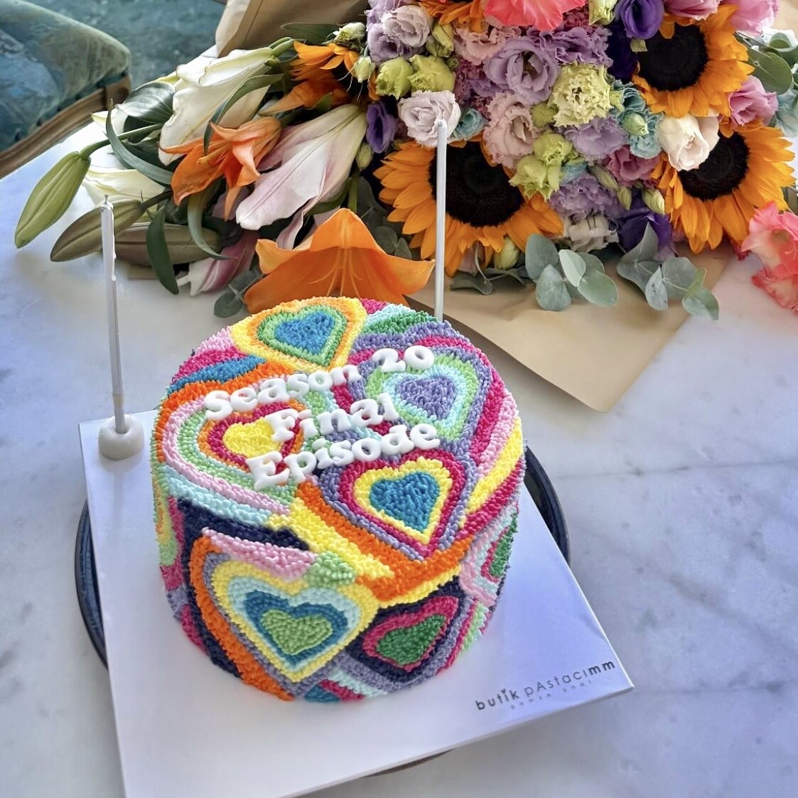 Renkli Nakış Yazılı Pasta