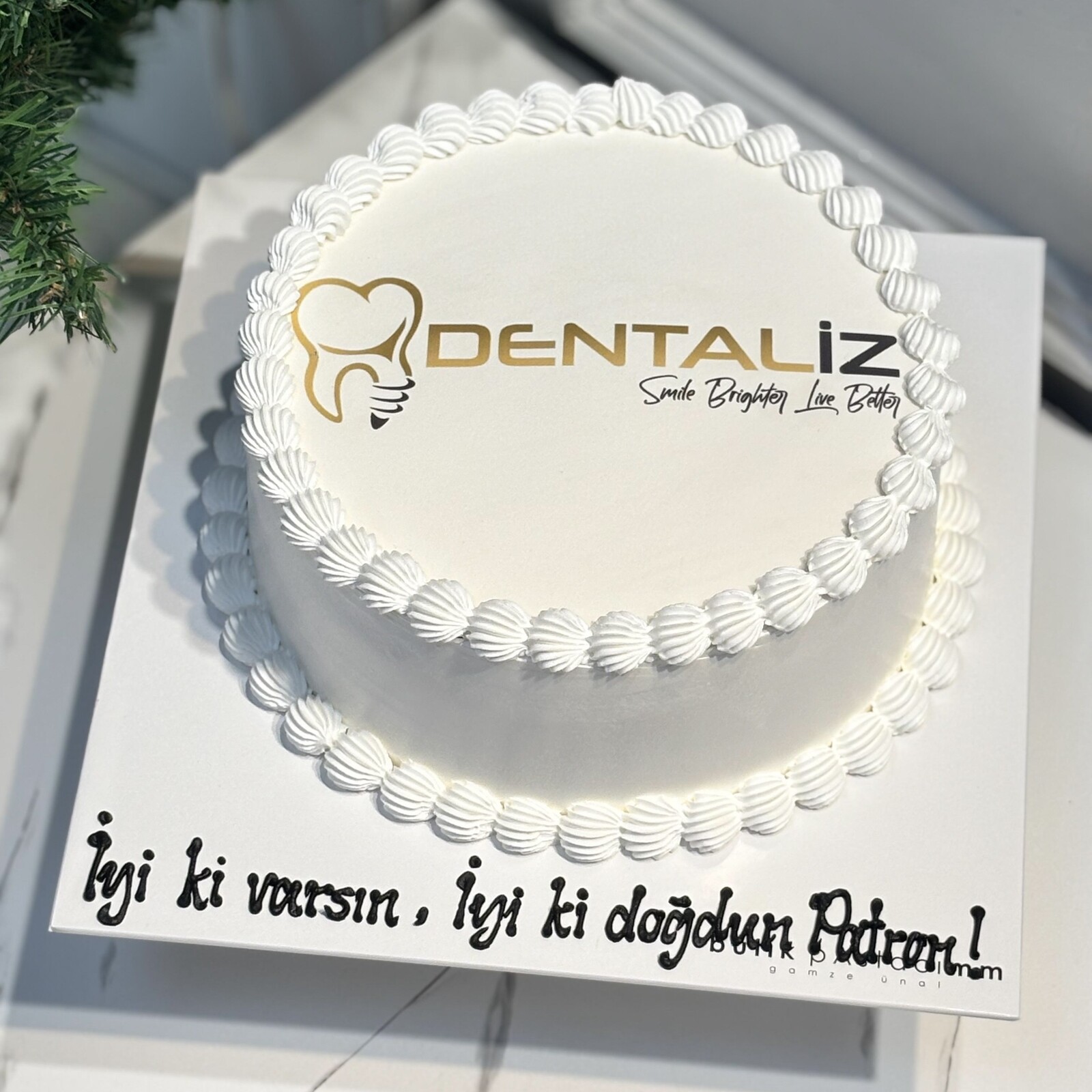 Sade Resim Baskılı Pasta