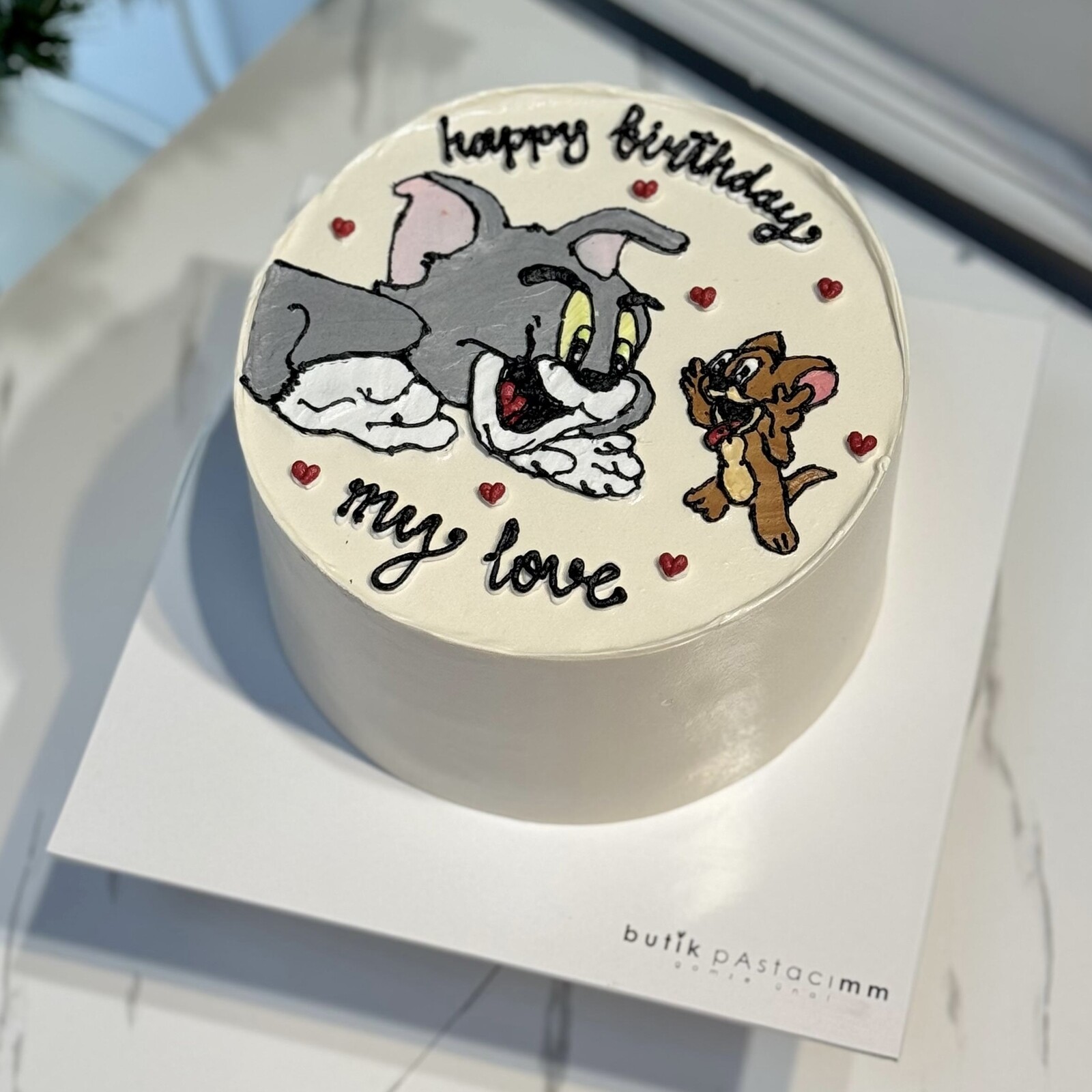 Tom ve Jerry Çizimli Pasta