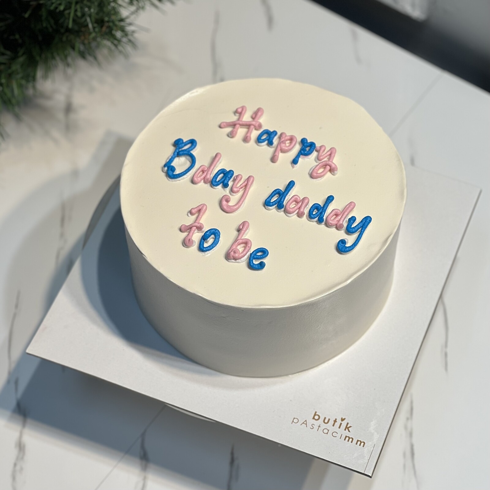 Yazılı Cinsiyet Belirleme Pastası (İçinden Renk Çıkan Cinsiyet Pastası)