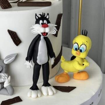 Çizgi Film Kahramanları Tasarımlı Pasta