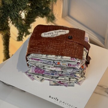 Cüzdan Pasta - Para Detaylı Pasta