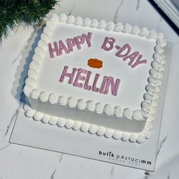 Dikdörtgen Yazılı Pasta