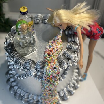 Kusan Barbie Tasarımlı Pasta