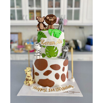 Safari Hayvanlı Çocuk Pastası