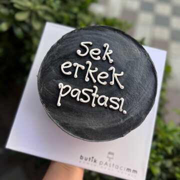 Sek Erkek Pastası Yazılı Pasta