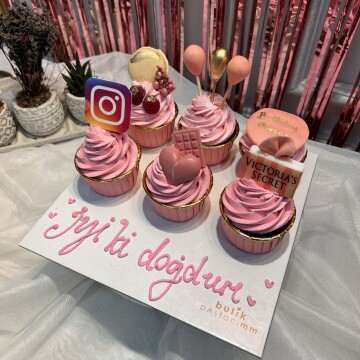 Tasarım Cupcake ( Pembe )