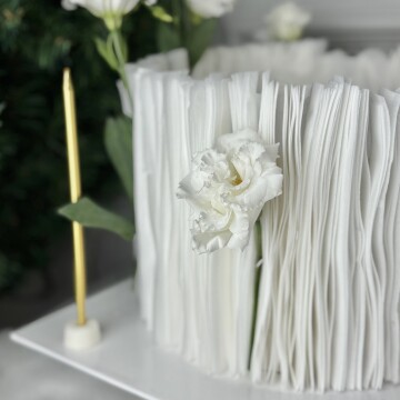 Wafer Paper Özel Tasarım Çiçekli Pasta