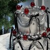 İki Katlı Silver Vintage Dizayn Kirazlı Pasta