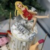 Kadehte Oturan Kız Tasarımlı Pasta