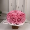 Pembe Gül Detaylı Sevgiliye Hediye Pasta