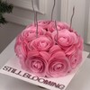 Pembe Gül Detaylı Sevgiliye Hediye Pasta